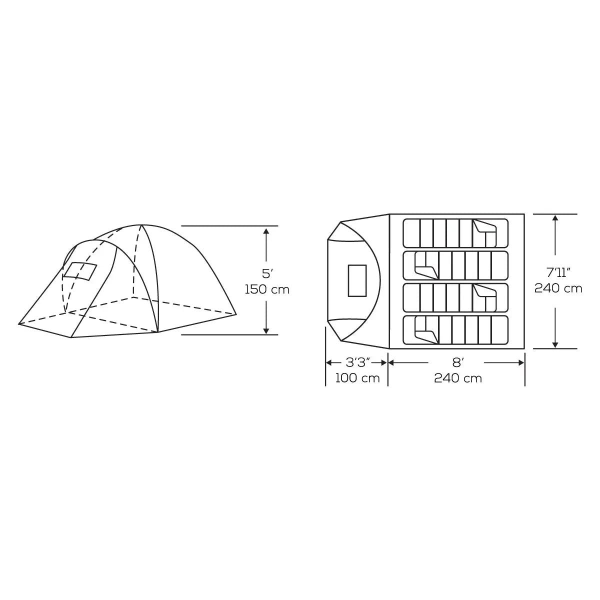 Tekarra 4 Tent Graphite/Orange - Kuma 484-KM-TETK-GO-4 KUMA OUTDOOR GEAR