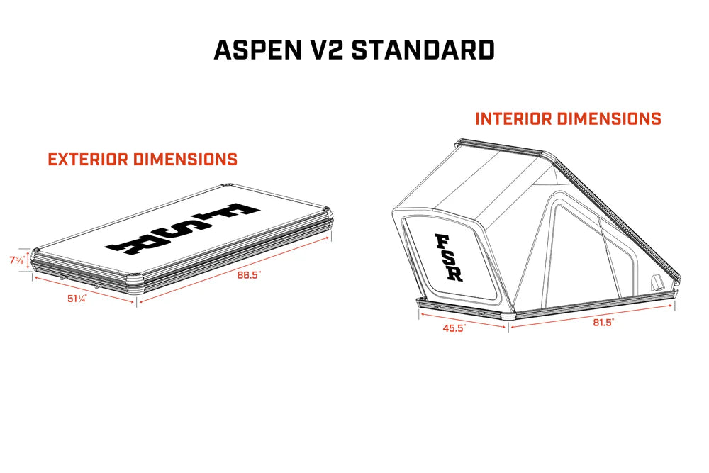 Tente de toit Aspen V2 & Aspen v2 XL-FREE SPIRIT RECREATION
