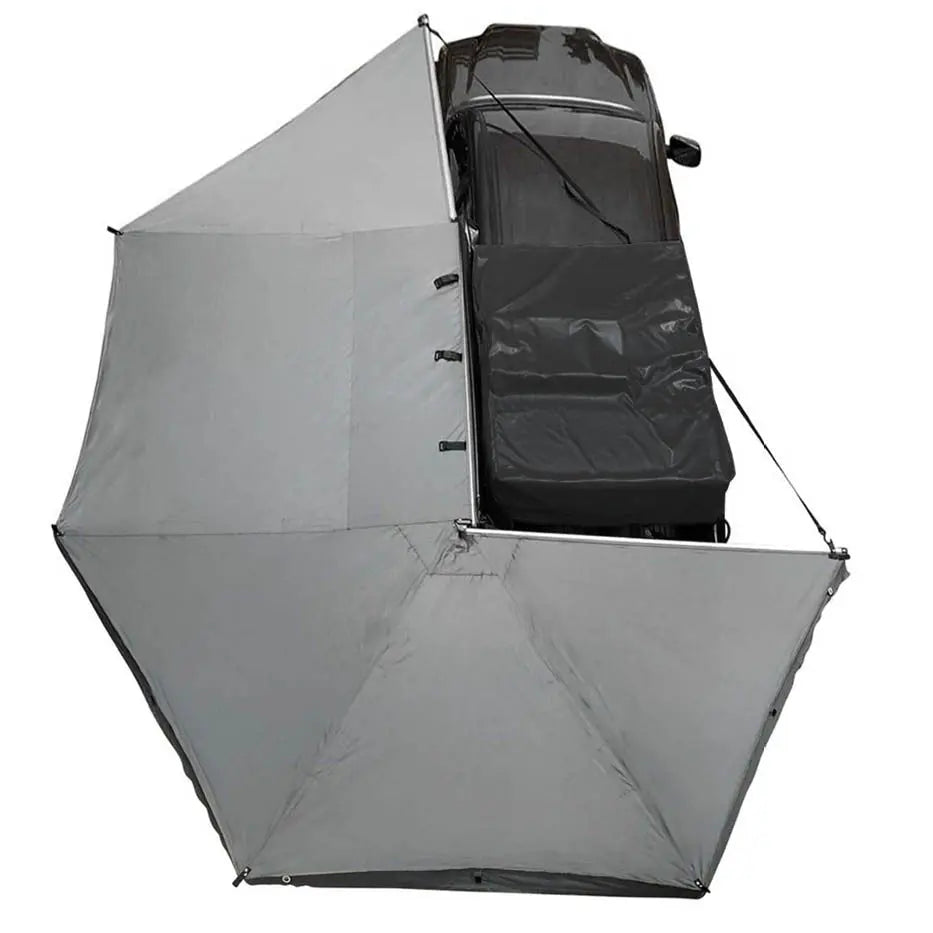 OVS- HD Nomadic 270 Degree Awning - Driver Side - Dark Gray Awning with Black Cover - M.A.P. OFF ROAD