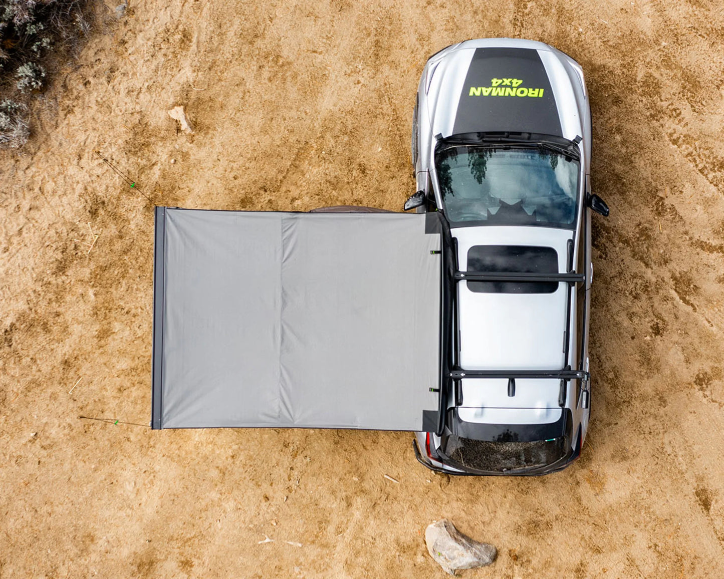 DeltaWing 90° Awning Compact Blackout Shade with LED Lighting-Ironman 4x4 IAWNINGXT