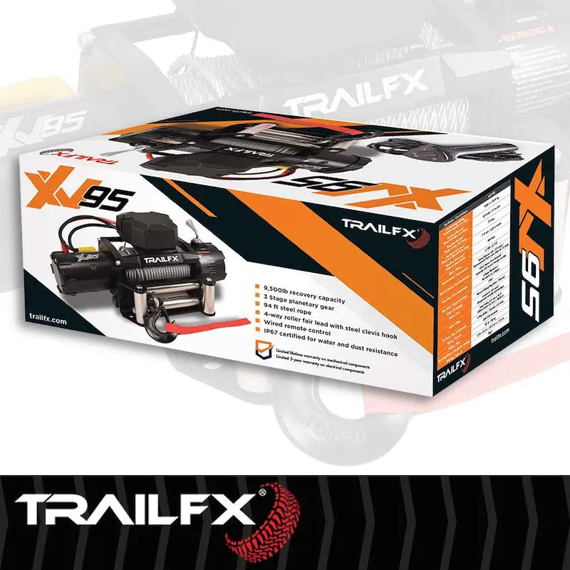 Electric Winch (9,500 lb)-TrailFX XV95B Trailfx