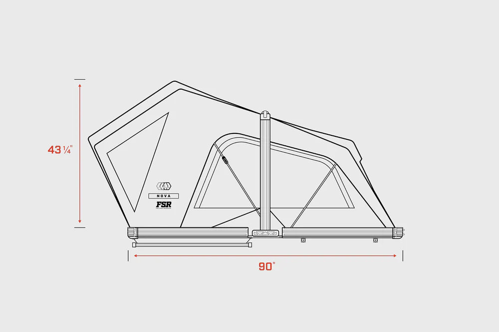 Nova & Nova King Hybrid Rooftop Tent -FREE SPIRIT RECREATION - 100-RTNOVA