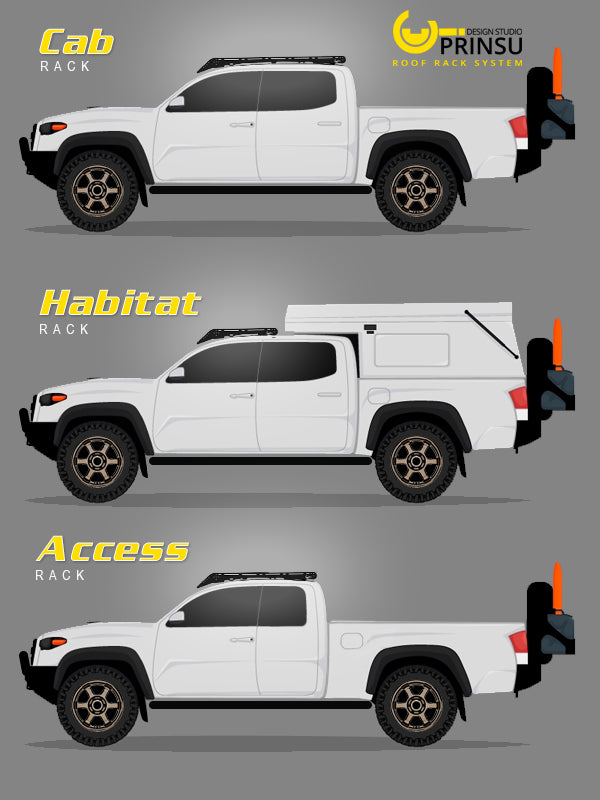 Full Roof Rack – Toyota Tacoma Double Cab 2nd/3rd Gen (2005–2023)-Prinsu 400 000 010 009