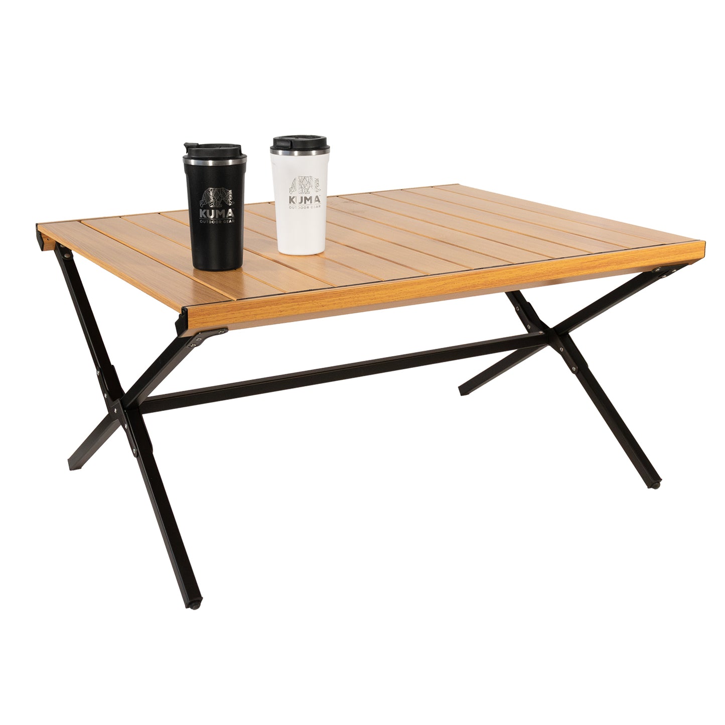Camp Crew Coffee Table – Stable Folding Camping Table- Kuma Outdoor gear 889-KM-CCCT-BAM