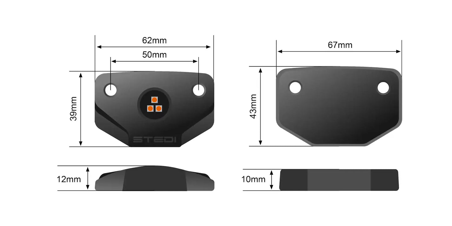 Surface Rock Light - Amber (1500K) - Stedi LEDROCK-AMB-1PC Stedi