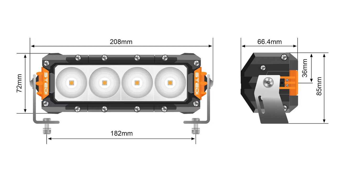 ST3301 PRO - 7.5" | Work Light (4 LED) - Stedi LED3301-PRO-4L Stedi