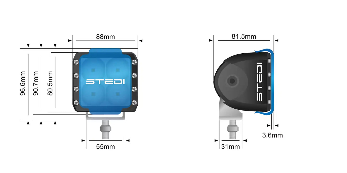 Black Edition C4 Cube Light - Spot - Stedi LEDWORK-C4-SPOT Stedi