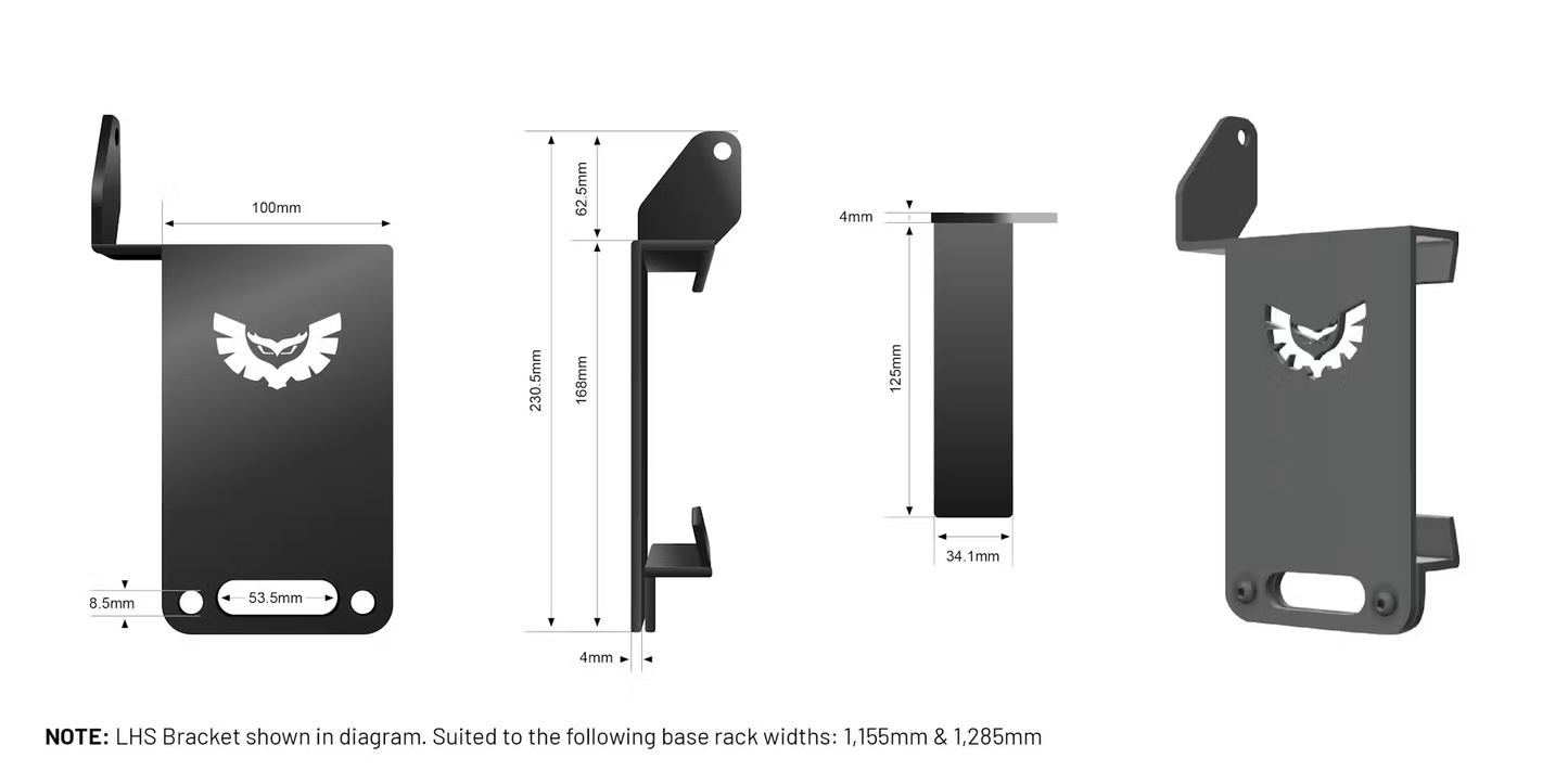 Mounting Brackets - Light Bar ARB Base Rack (Pair) - Stedi BRKARB-RACK