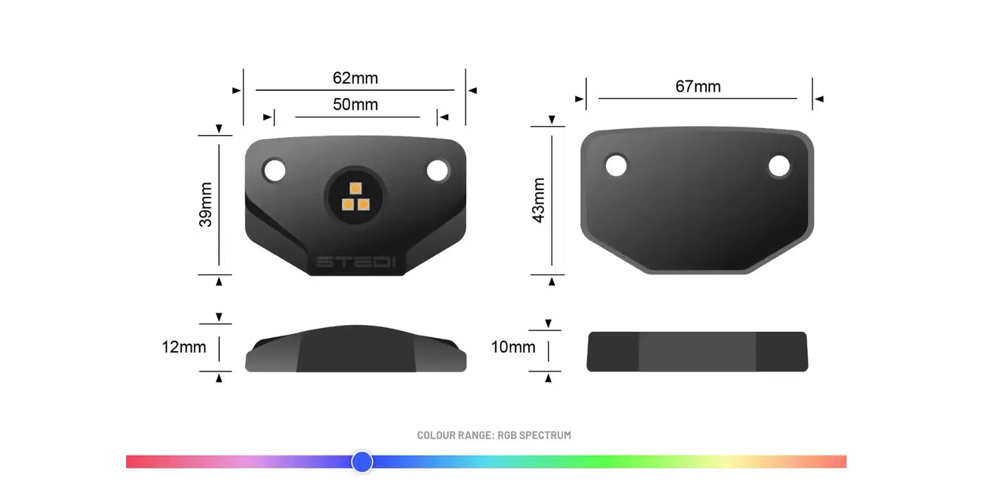 Surface Rock Light- RGB (6Led) - Stedi LEDROCK-6PCE Stedi