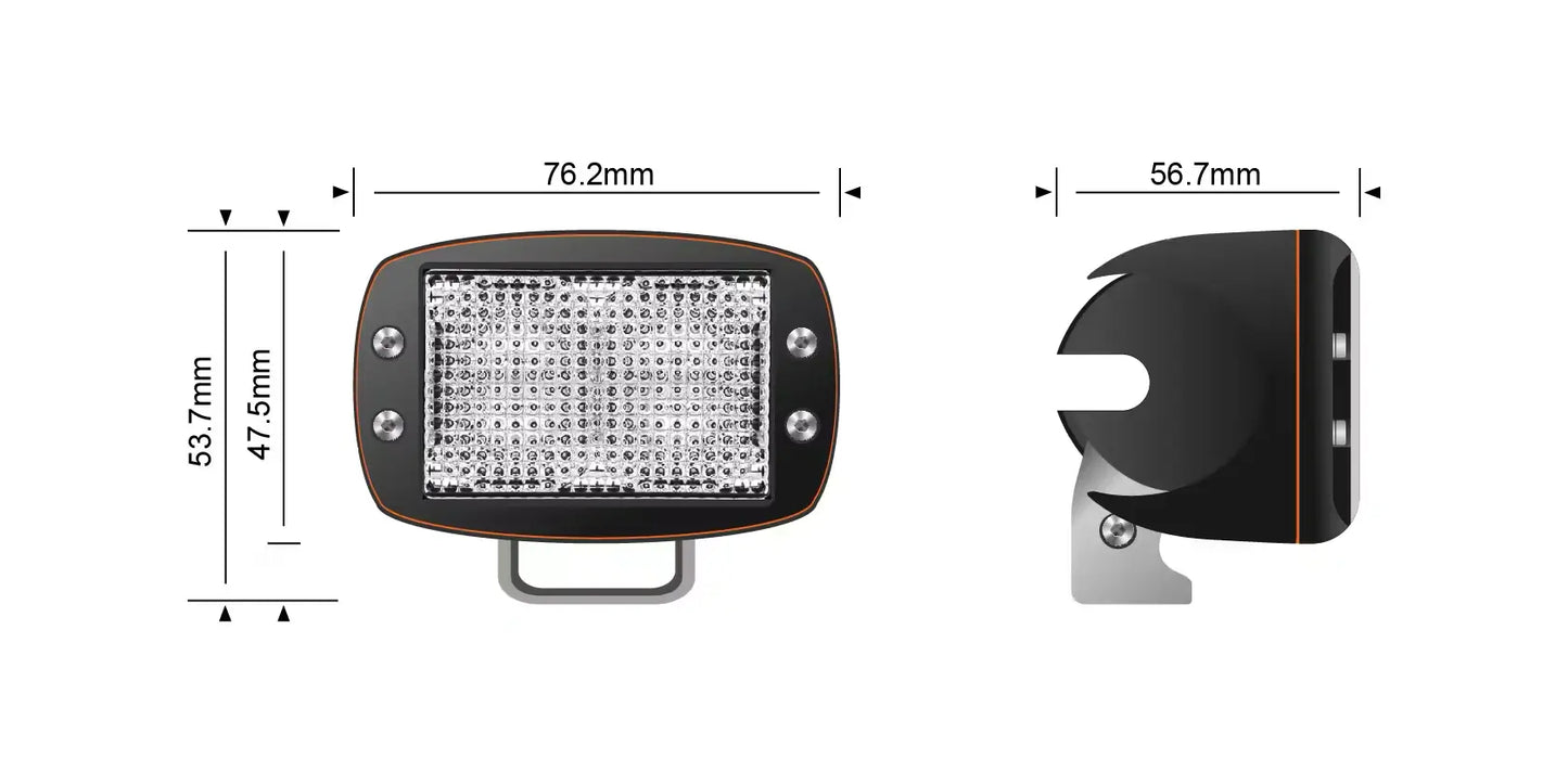 10W Mini V2 - Flood Light -Amber (1500K) - Stedi LEDMINI-10W-AMBER Stedi