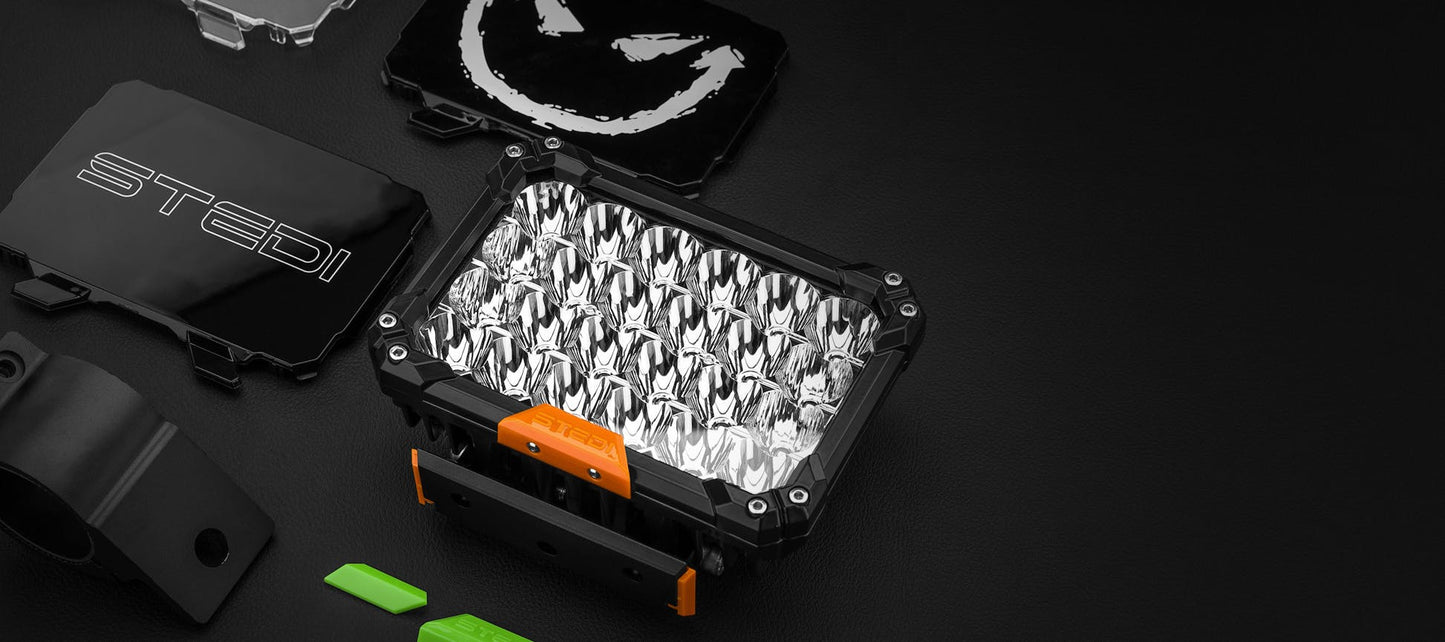 Feux de route à LED Type-X Sport Plus 7" (paire) - Stedi ST-01-SRT-701