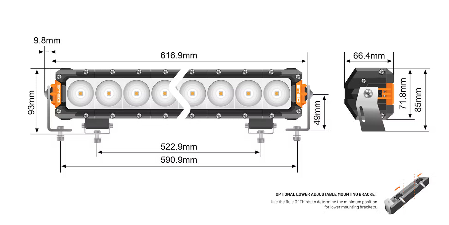 ST3301 PRO - 24.5" | LIGHT BAR (16 LED) - Stedi LED3301-PRO-16L