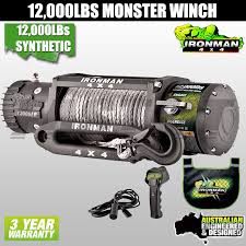 Treuil Monster Winch 12000 lbs a cable synthetique- Ironman 4x4