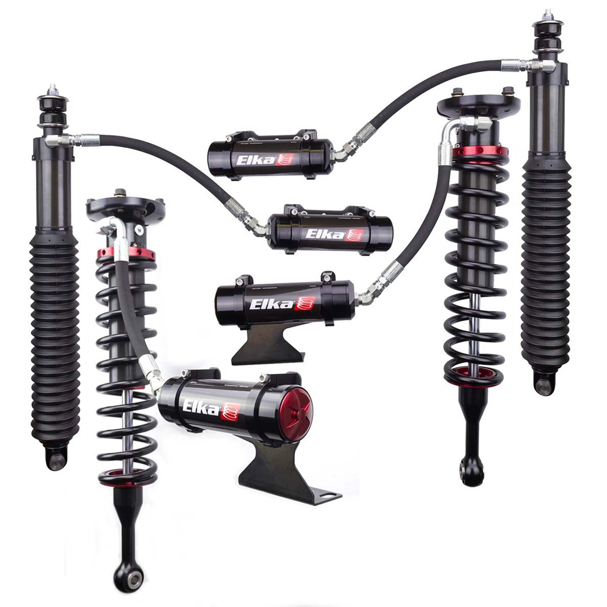2.5 RESERVOIR Front & Rear Shocks Kit – Toyota Tundra (2022–2023, 2–3” Lift)- Elka 90425