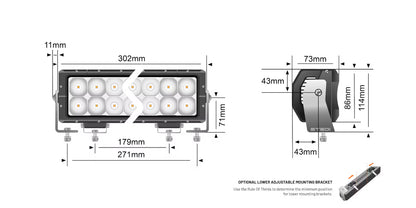 Feux de route à LED Type-X Sport Plus 7" (paire) - Stedi ST-01-SRT-701