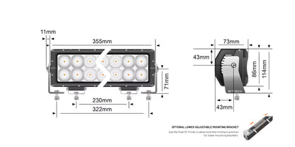 Feux de route à LED Type-X Sport Plus 7" (paire) - Stedi ST-01-SRT-701