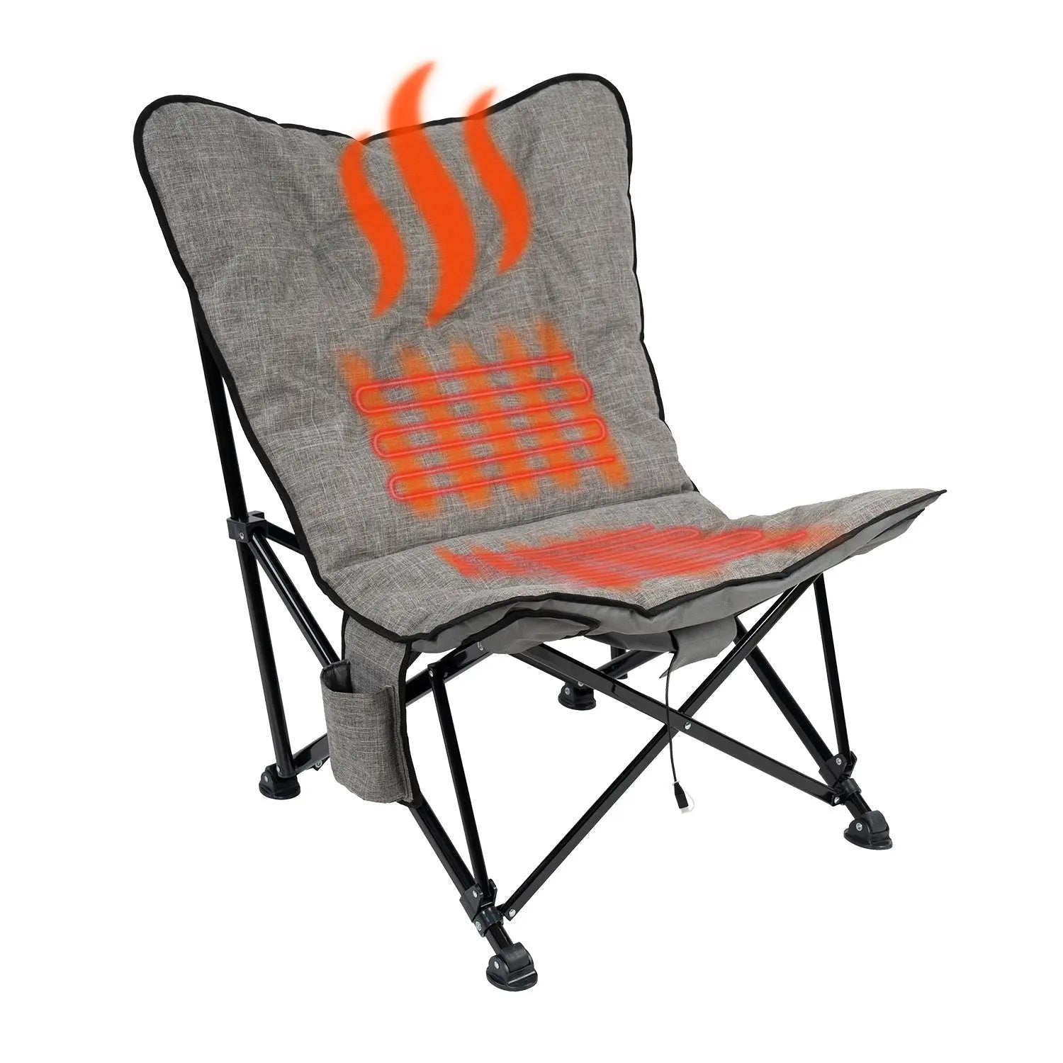 Aurora Chair w/Power Bank & Bluetooth - Heather Grey- Kuma 897-KM-ACHS-HG KUMA OUTDOOR GEAR