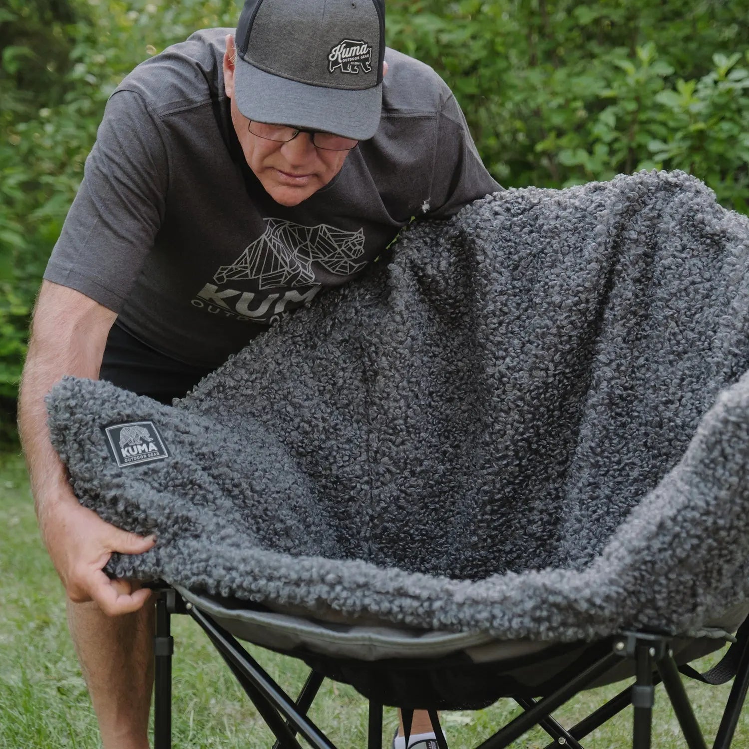 Teddy Bear Camp Chair Cover - Dark Grey - Kuma 513-KM-TBCC-DGR KUMA OUTDOOR GEAR