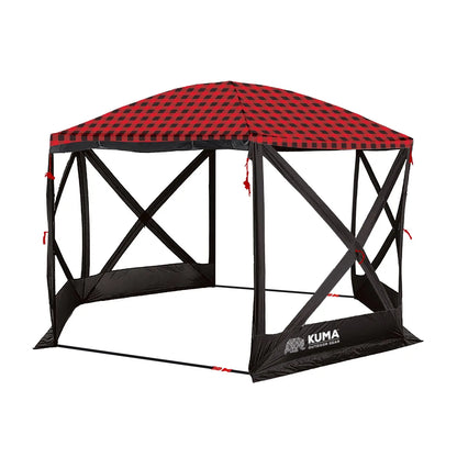 Super Bear Den Deluxe Gazebo - Red/Black - Kuma 507-KM-SBDDG-RB KUMA OUTDOOR GEAR
