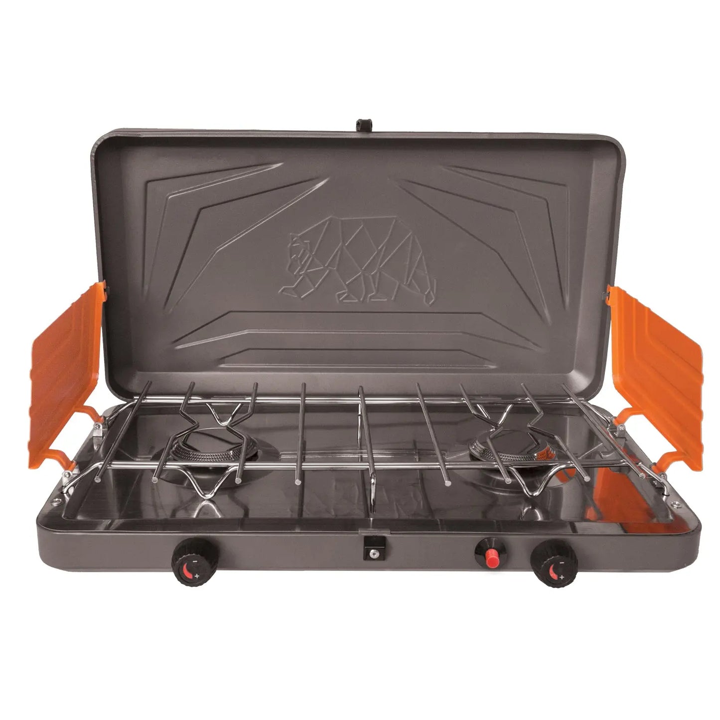 Deluxe 2-Burner Propane Stove - Graphite/Black - Kuma 499-KM-DBPS-GB KUMA OUTDOOR GEAR