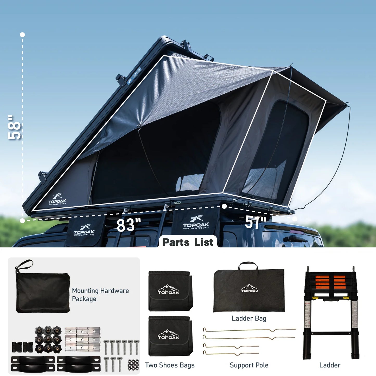 Tente de toit Galaxy Pro - Topoak