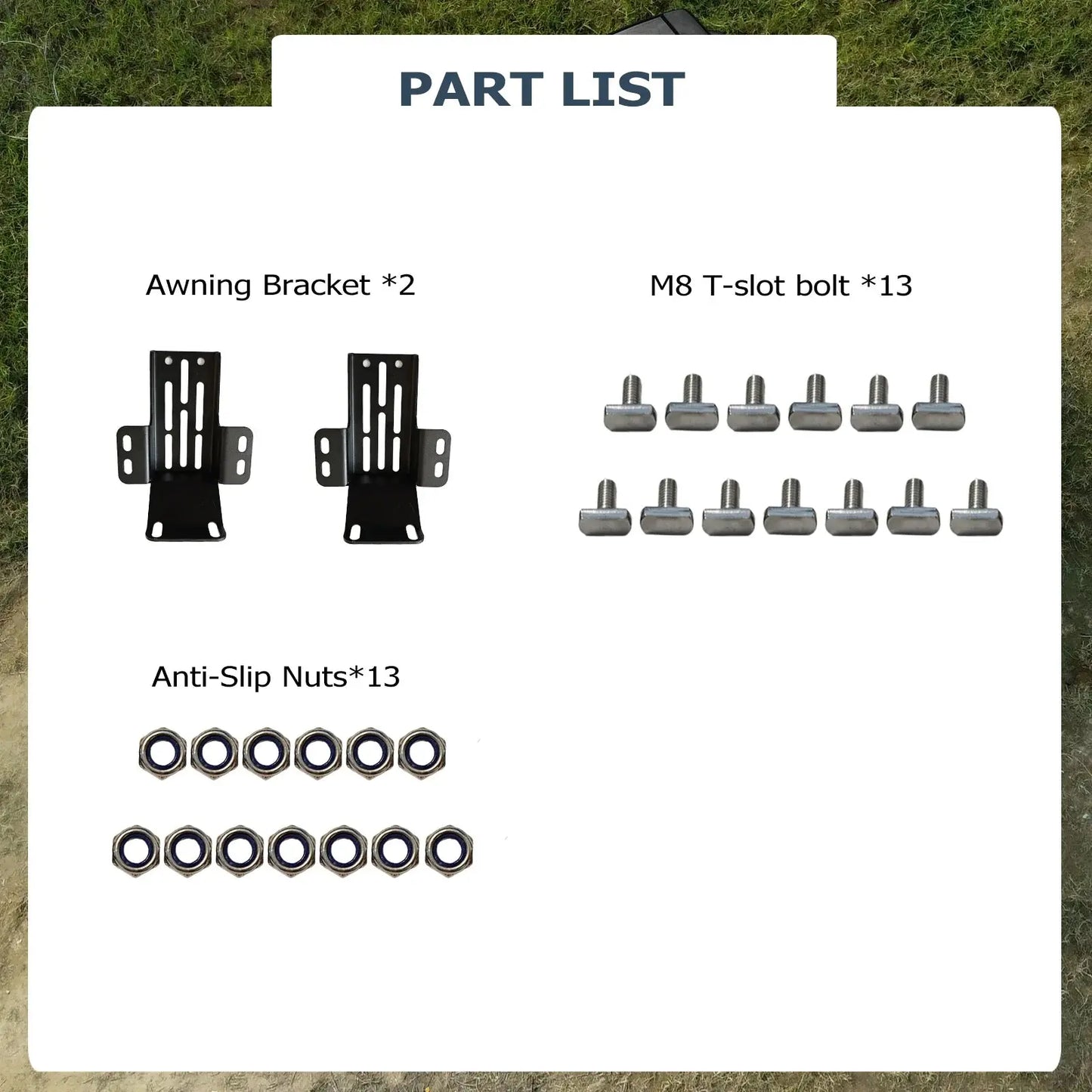 270° Awning Brackets (1 Pair) - Topoak TOPOAK