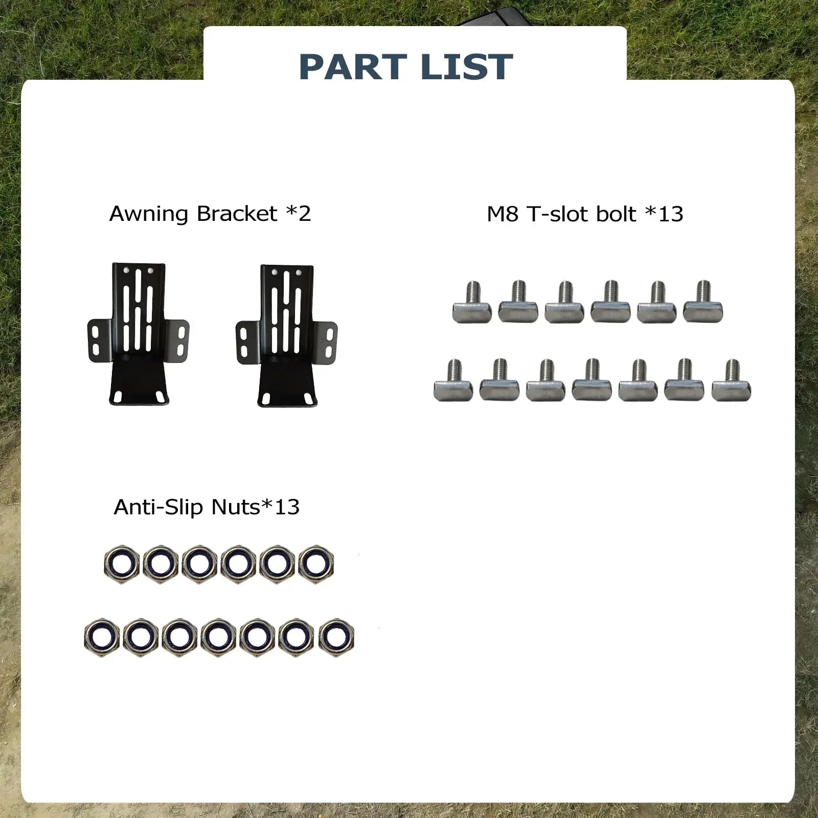 270° Awning Brackets (1 Pair) - Topoak TOPOAK