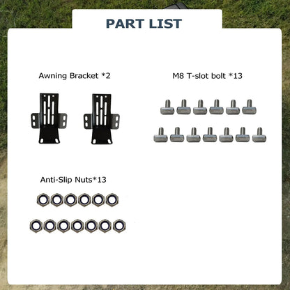 270° Awning Brackets (1 Pair) - Topoak TOPOAK