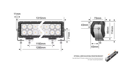 Feux de route à LED Type-X Sport Plus 7" (paire) - Stedi ST-01-SRT-701