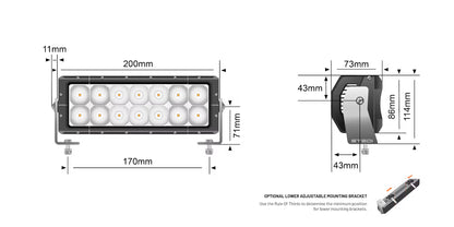 Feux de route à LED Type-X Sport Plus 7" (paire) - Stedi ST-01-SRT-701