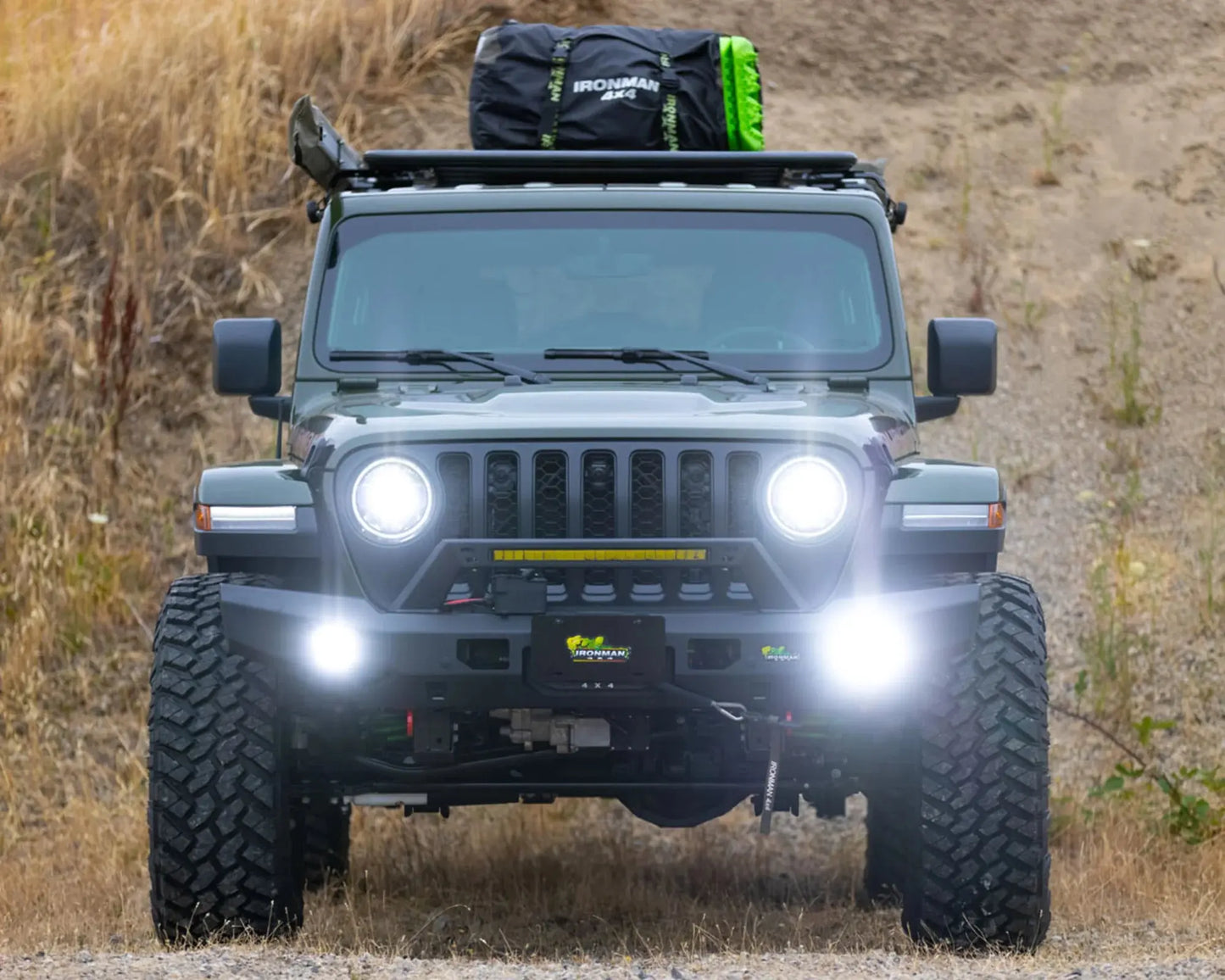 Jeep Wrangler Raid Full Length Front Bumper Kit Fo  JL/JLU (2018+) - Ironman 4x4 BBR077JLKS1 Ironman 4x4