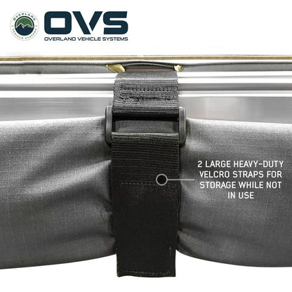 OVS- HD Nomadic 270 Degree Awning - Driver Side - Dark Gray Awning with Black Cover - M.A.P. OFF ROAD