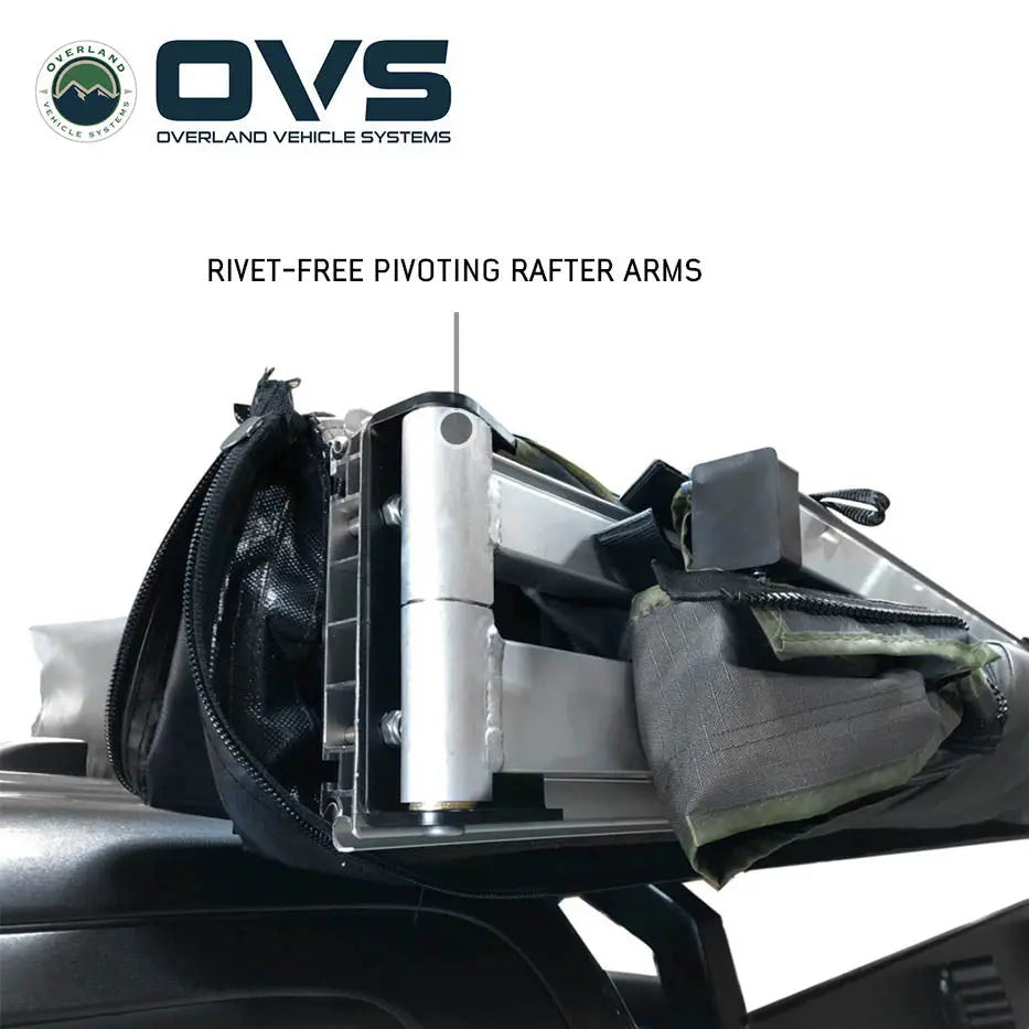 OVS- HD Nomadic 270 Degree Awning - Driver Side - Dark Gray Awning with Black Cover - M.A.P. OFF ROAD
