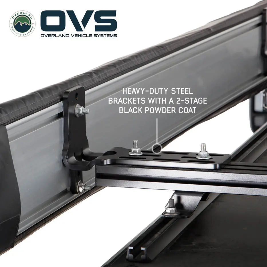 OVS- HD Nomadic 270 Degree Awning - Driver Side - Dark Gray Awning with Black Cover - M.A.P. OFF ROAD
