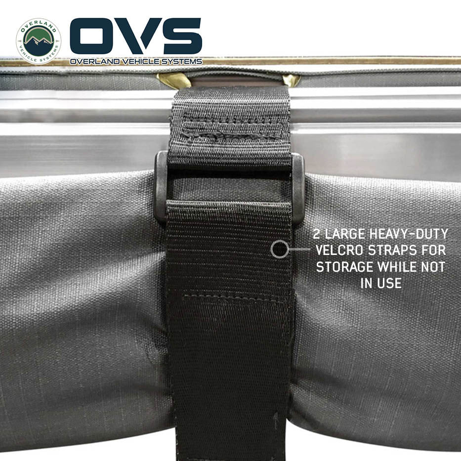 OVS- HD Nomadic 270 Degree Awning LT- Driver Side - Dark Gray Awning with Black Cover