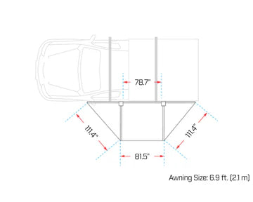 DeltaWing 180° Freestanding Awning-Ironman 4x4 IAWN180