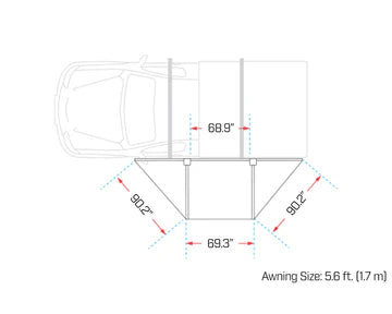 DeltaWing 180° Freestanding Awning-Ironman 4x4 IAWN180