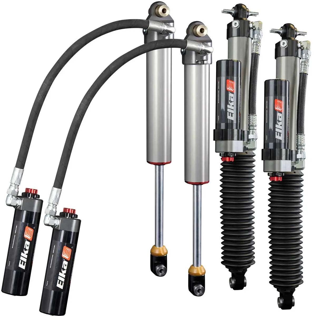 2.5 DC RESERVOIR FRONT & REAR KIT SHOCKS for JEEP WRANGLER (JLU), 2018 & +  3.5 in. to 4 in. lift)-Elka Suspension 60031 Elka Suspension