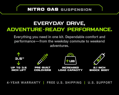 2" Nitro Gas Suspension Lift Kit for Toyota 4Runner (1996-2002)- Ironman 4x4 TOY038BBKGP