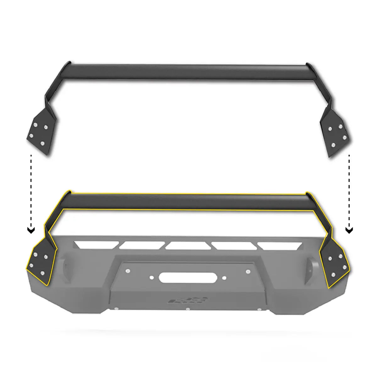 Toyota Tacoma Covert Bolt-on Bull Bar (2016–2023) - Prinsu 200-000-010-116 Prinsu Design