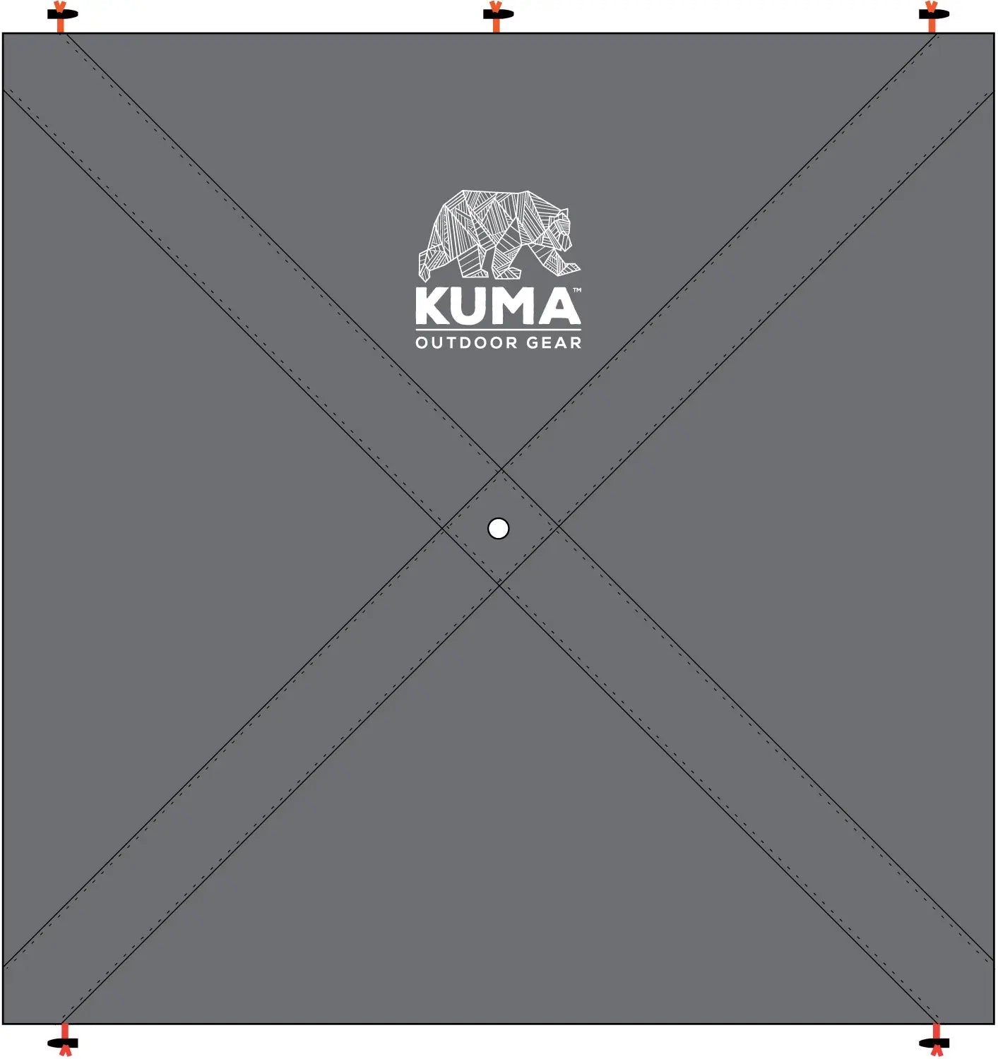 Bear Den Gazebo Privacy Panels Tall - Grey - 6'6" - Kuma 508-KM-BDG-PPT KUMA OUTDOOR GEAR