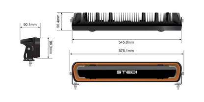 Feux de route à LED Type-X Sport Plus 7" (paire) - Stedi ST-01-SRT-701