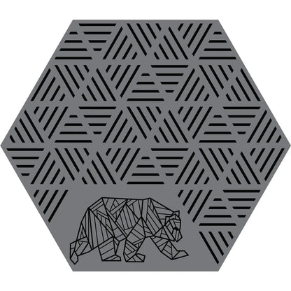 Hex Striped Peaks Outdoor Mat - Black/Grey - Kuma 906-KM-HSP-GB-11 KUMA OUTDOOR GEAR