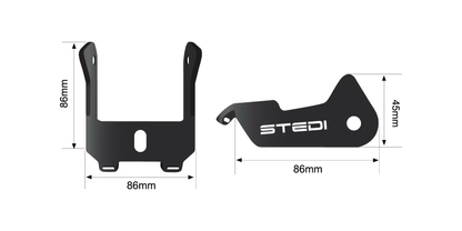 Type-X Evo Mini 4" Mounting Bracket Under Rack - Stedi ST-11-RR-001