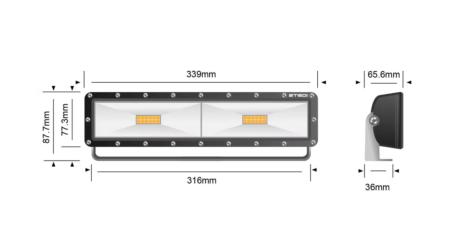 Hyper 14" LED Flood Light  - Stedi LEDHYPR-14-120W