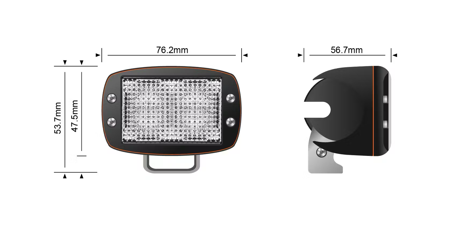 10W Mini V2 - Flood Light -Amber (1500K) - Stedi LEDMINI-10W-AMBER