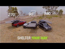 DeltaWing 90° Awning Compact Blackout Shade with LED Lighting-Ironman 4x4 IAWNINGXT