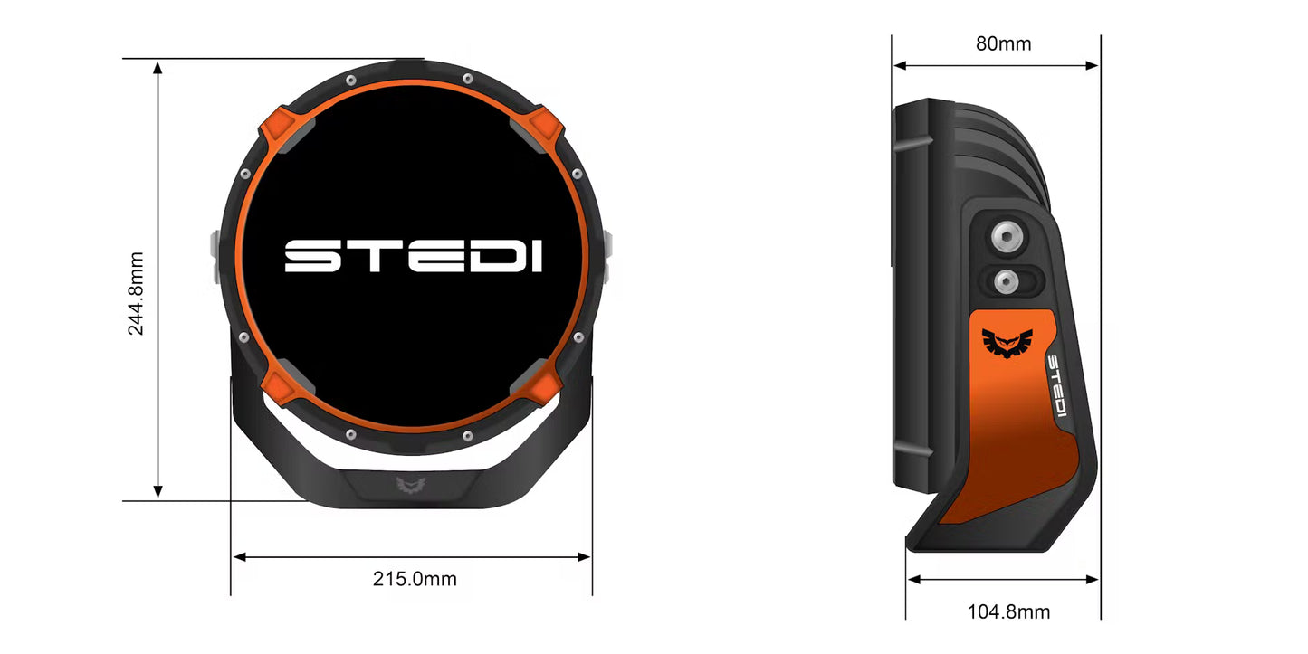 Feux de route à LED Type-X Sport Plus 7" (paire) - Stedi ST-01-SRT-701