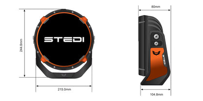 Feux de route à LED Type-X Sport Plus 7" (paire) - Stedi ST-01-SRT-701