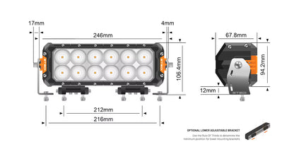 Feux de route à LED Type-X Sport Plus 7" (paire) - Stedi ST-01-SRT-701